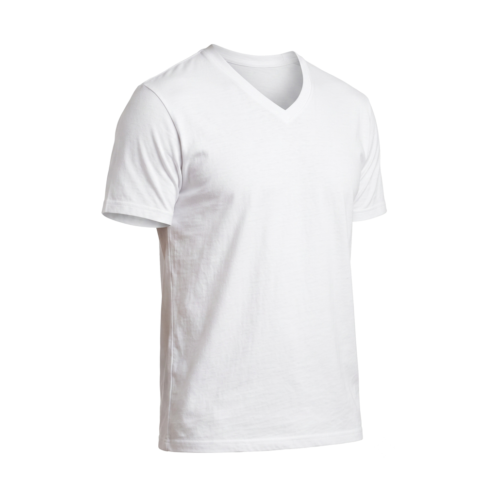 Playera Fruit of the Loom Cuello V Caballero 2525Vm Blancos