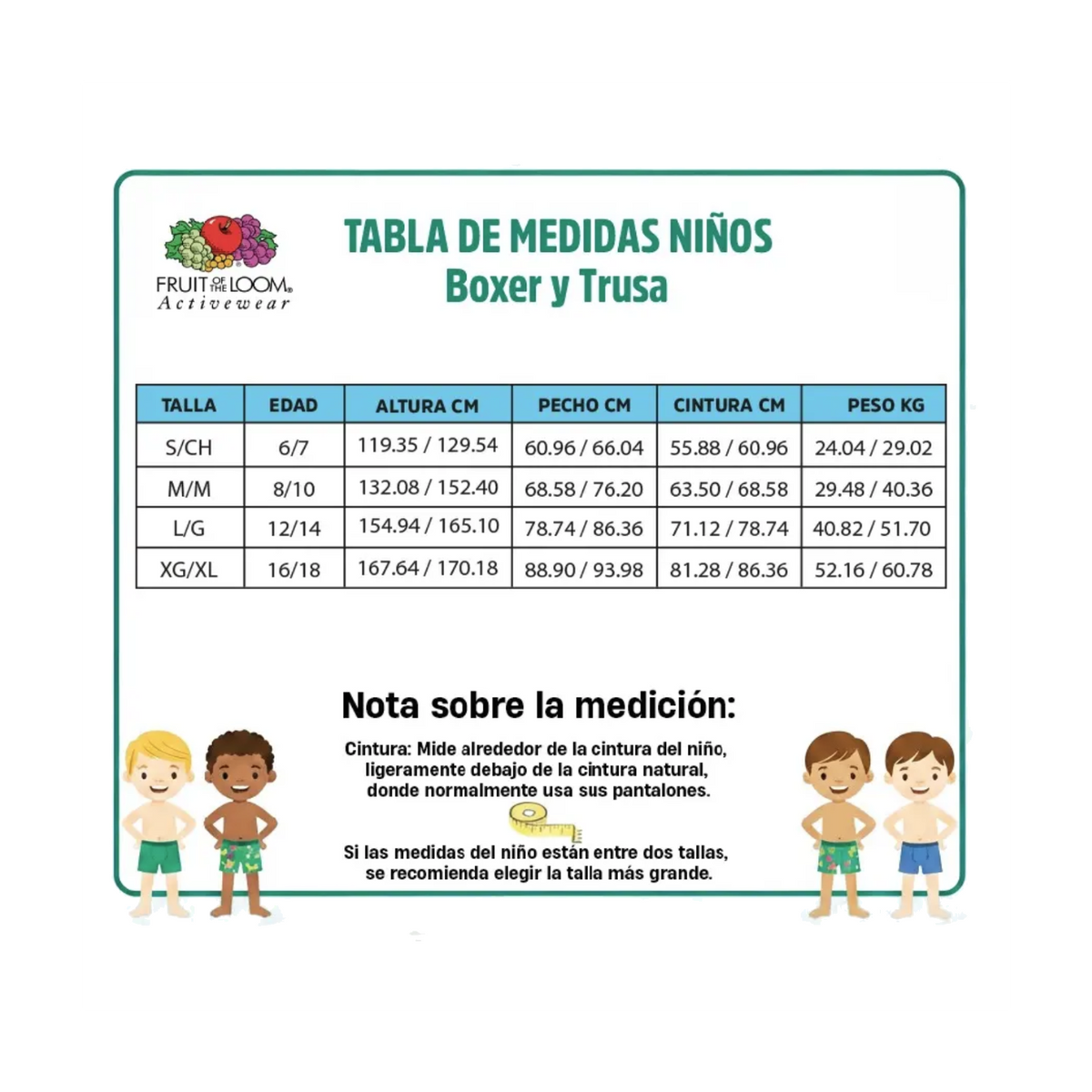 Boxer Fruit of the Loom Niño True Comfort Ajustado Stretch