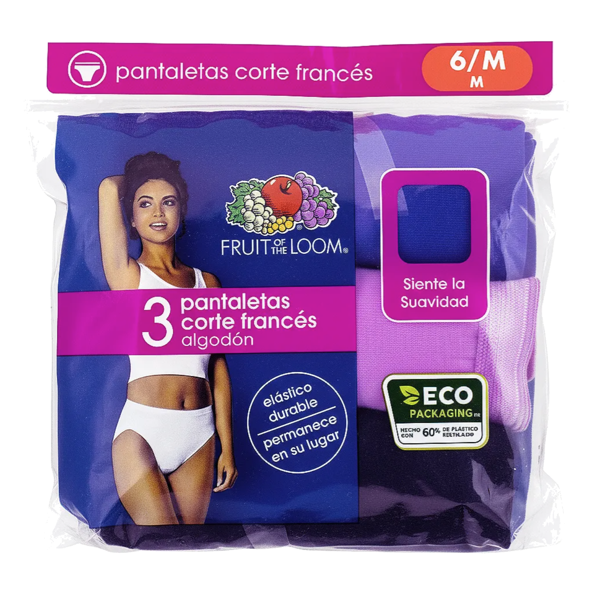 Panty Corte Frances Dama Fruit of the Loom 3Dhicsm Color 3Pz