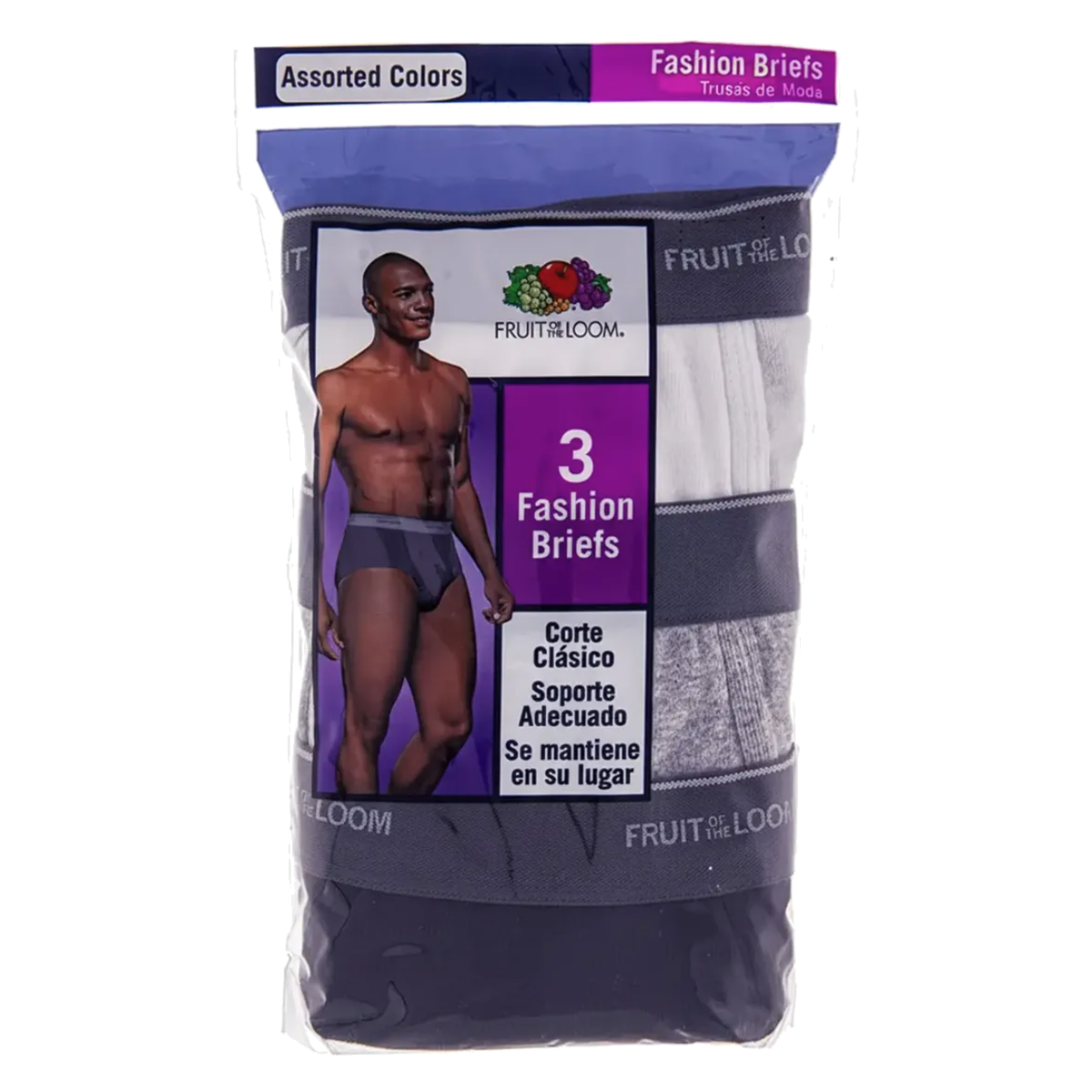 Trusa Fruit of the Loom Clásica Caballero 3P76Cm 3Pz Surtido
