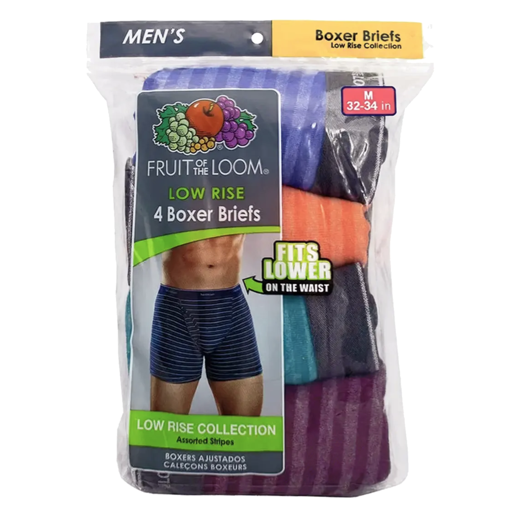 Boxer Fruit of the Loom Caballero Low Rise 4Pack 4El46L Raya