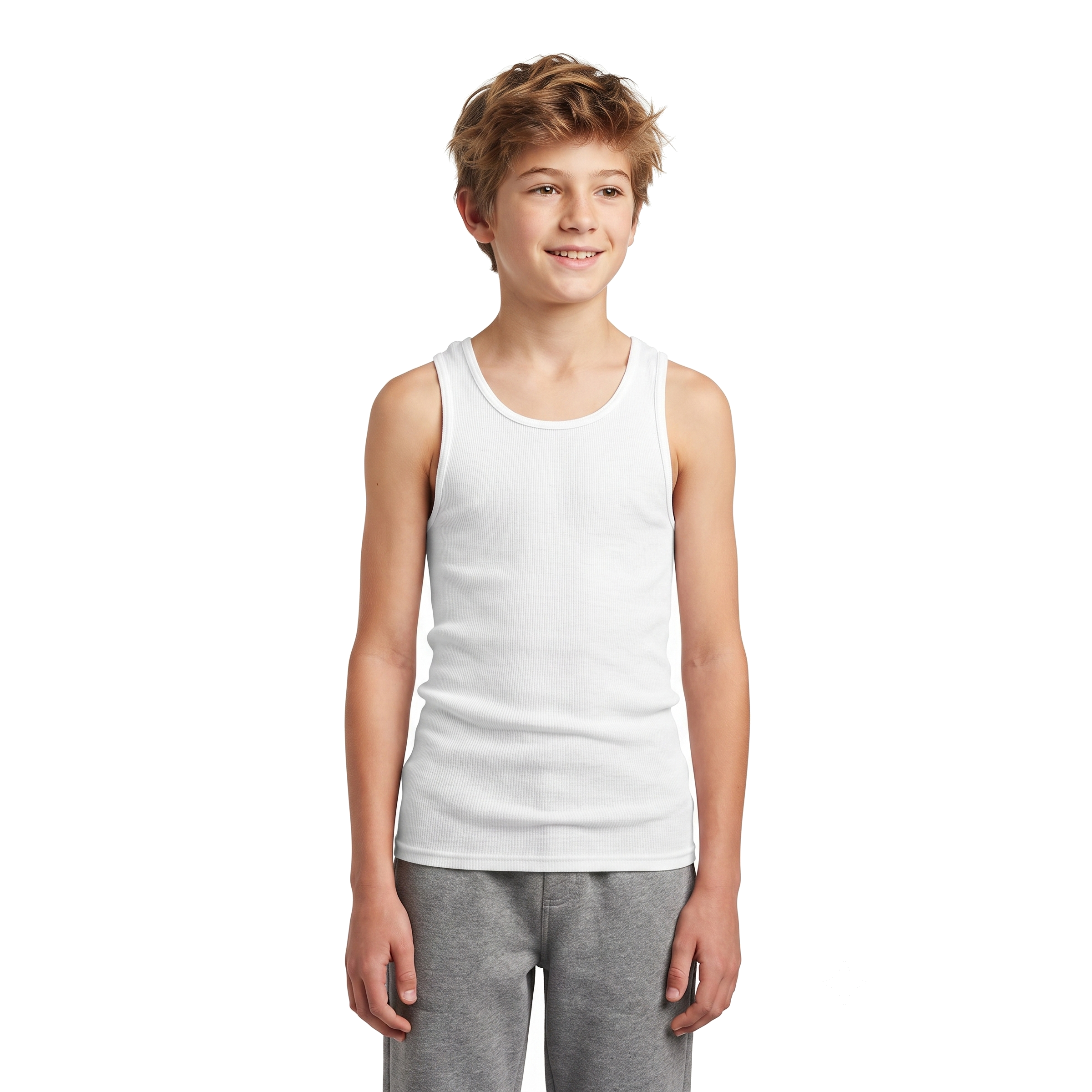 Camiseta Niño Fruit of the Loom Atletica 3Pack 501Bm Blanco