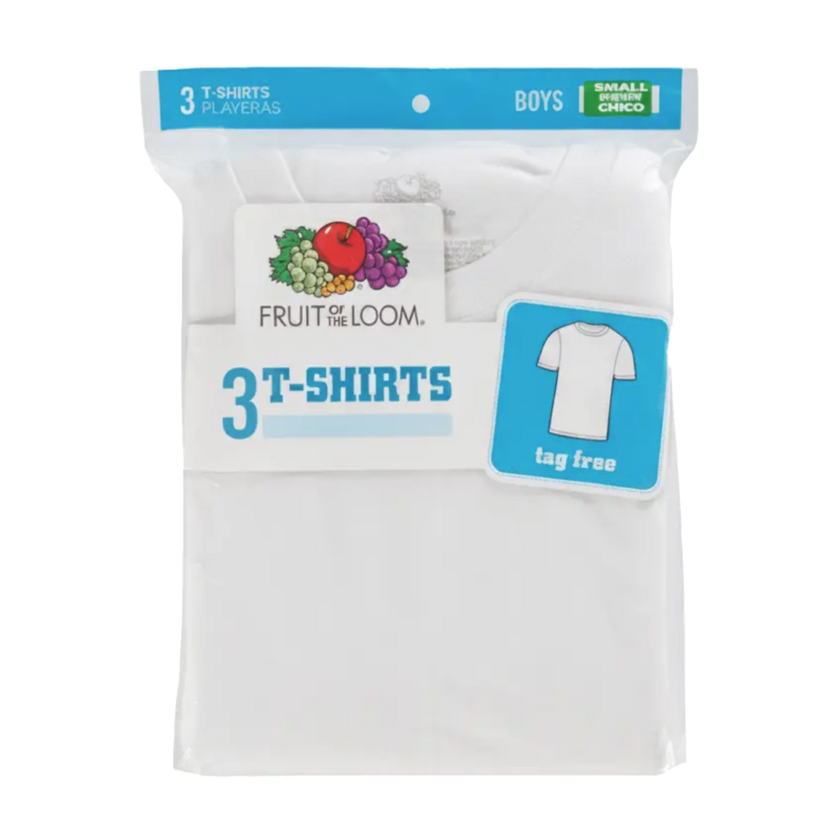Camiseta Niño Fruit of the Loom Cuello Redondo 525Bm Blanco
