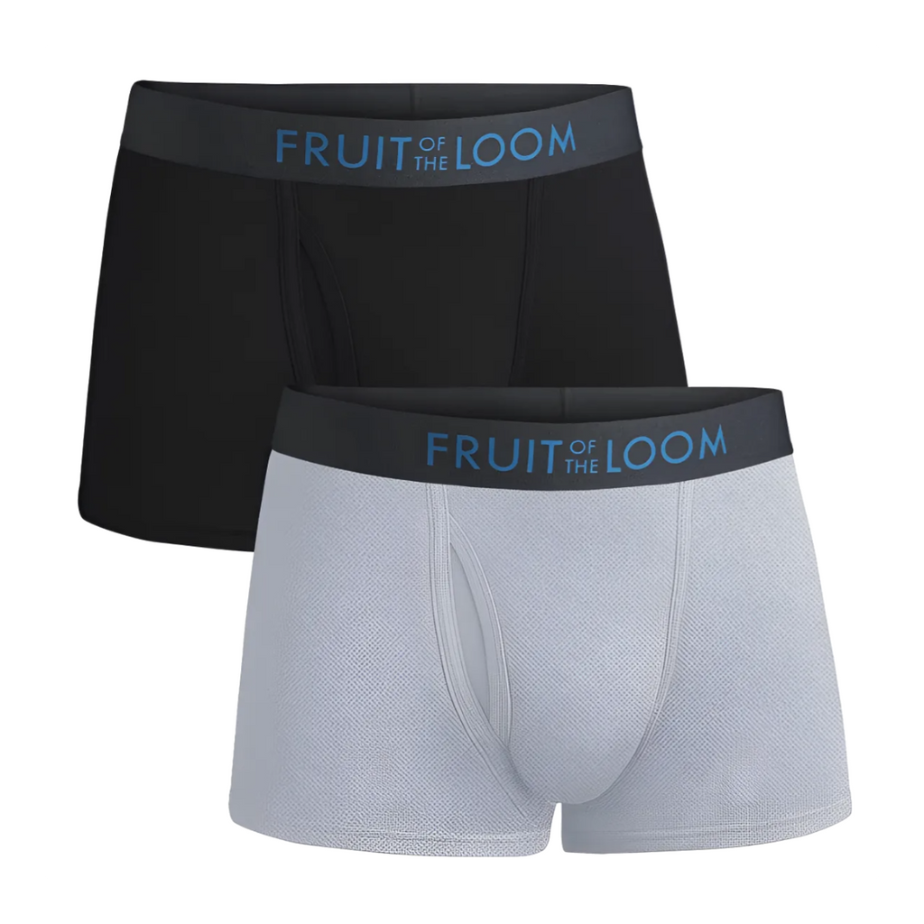 Boxer Fruit of the Loom Caballero Trunk Breathable Tri-cool Negro/Gris