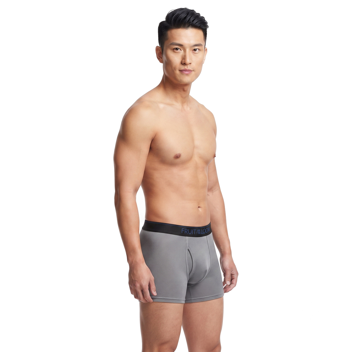 Boxer Fruit of the Loom Caballero Trunk Breathable Tri-cool Negro/Gris