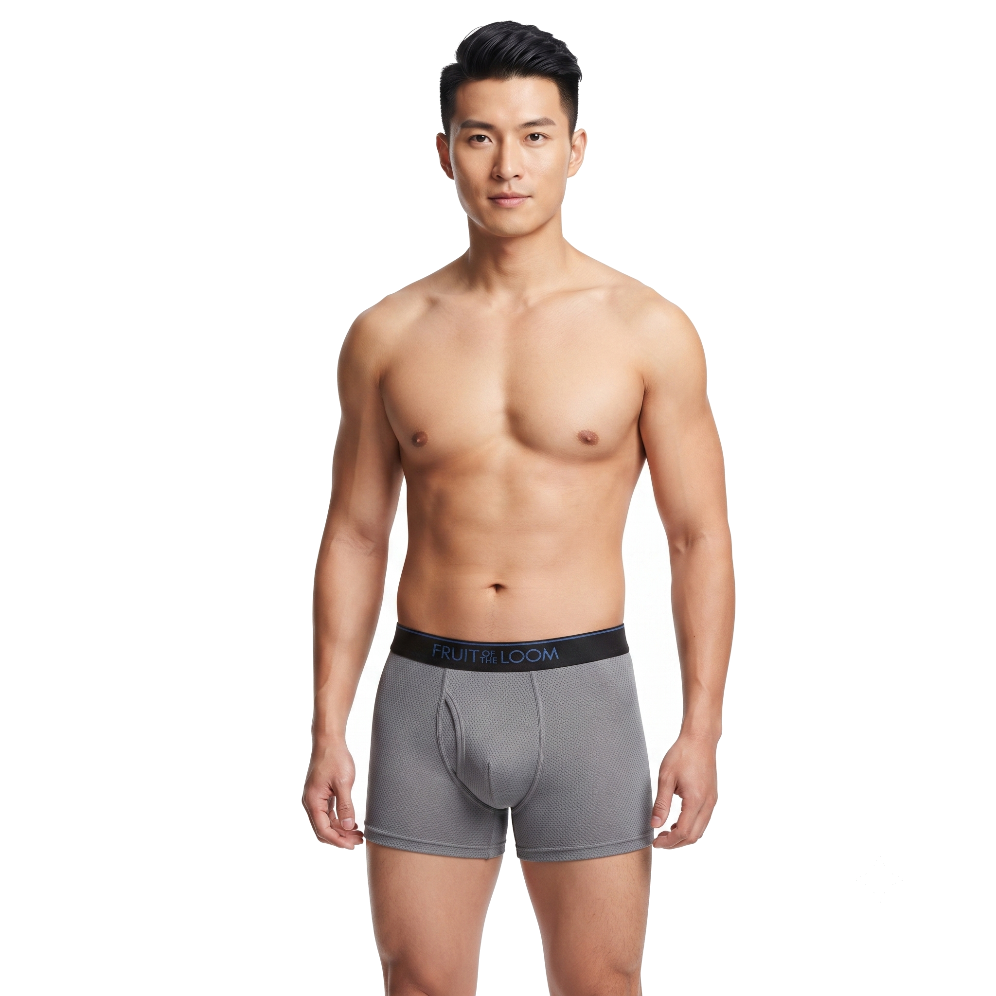 Boxer Fruit of the Loom Caballero Trunk Breathable Tri-cool Negro/Gris