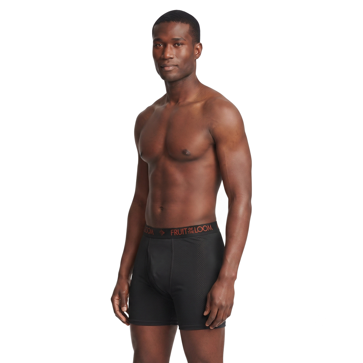 Boxer Fruit of the Loom Caballero Corto 2pack Tri-cool Negro/Rojo