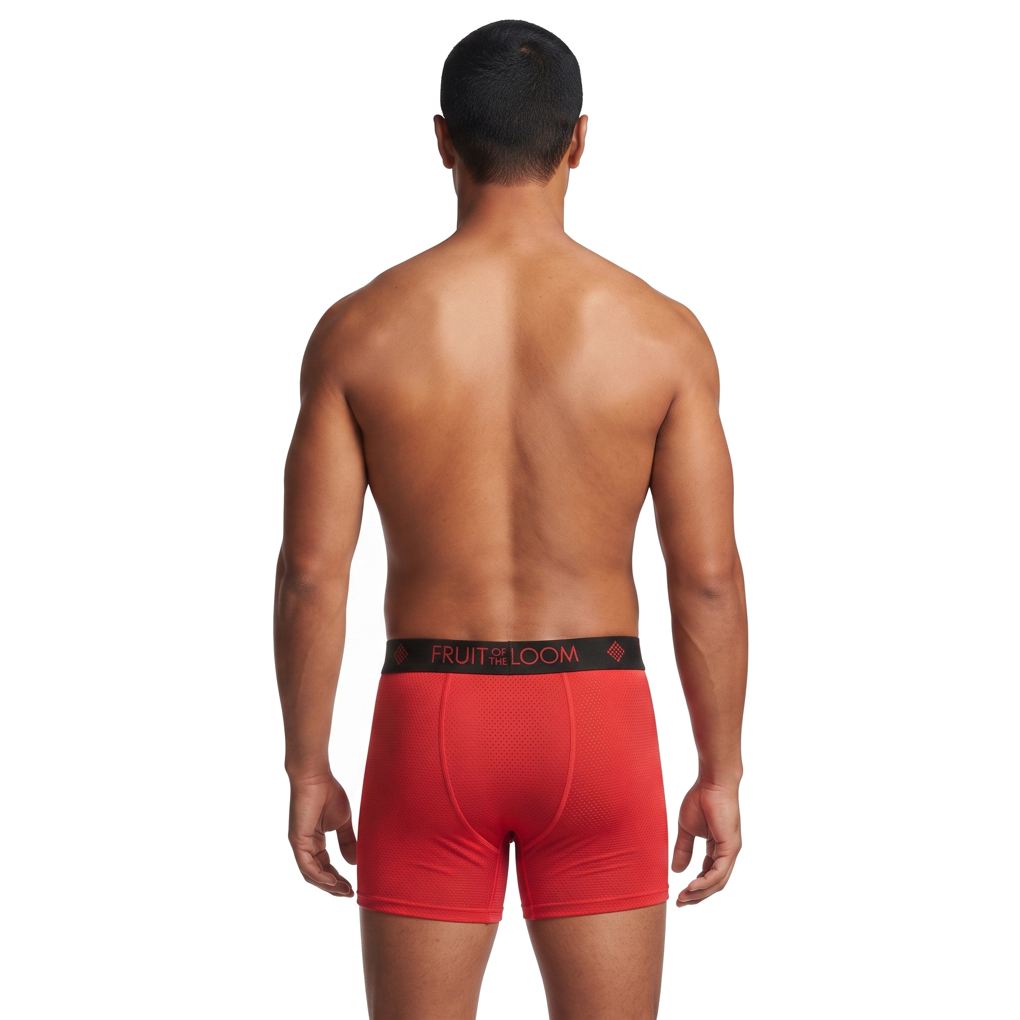 Boxer Fruit of the Loom Caballero Corto 2pack Tri-cool Gris/Rojo