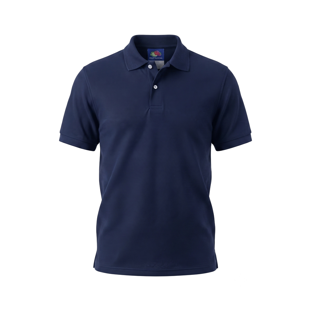 Playera Tipo Polo Fruit of the Loom Caballero Casual Premium Azul Marino