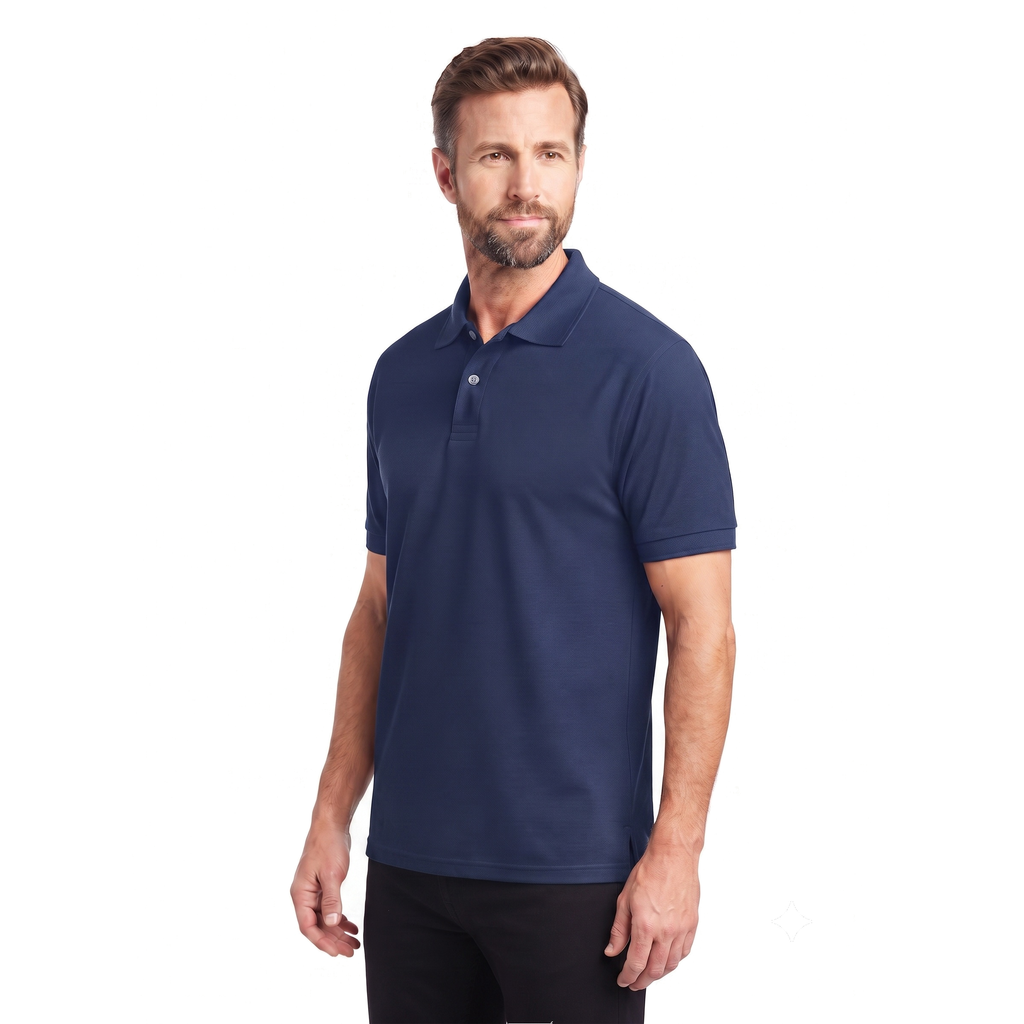Playera Tipo Polo Fruit of the Loom Caballero Casual Premium Azul Marino