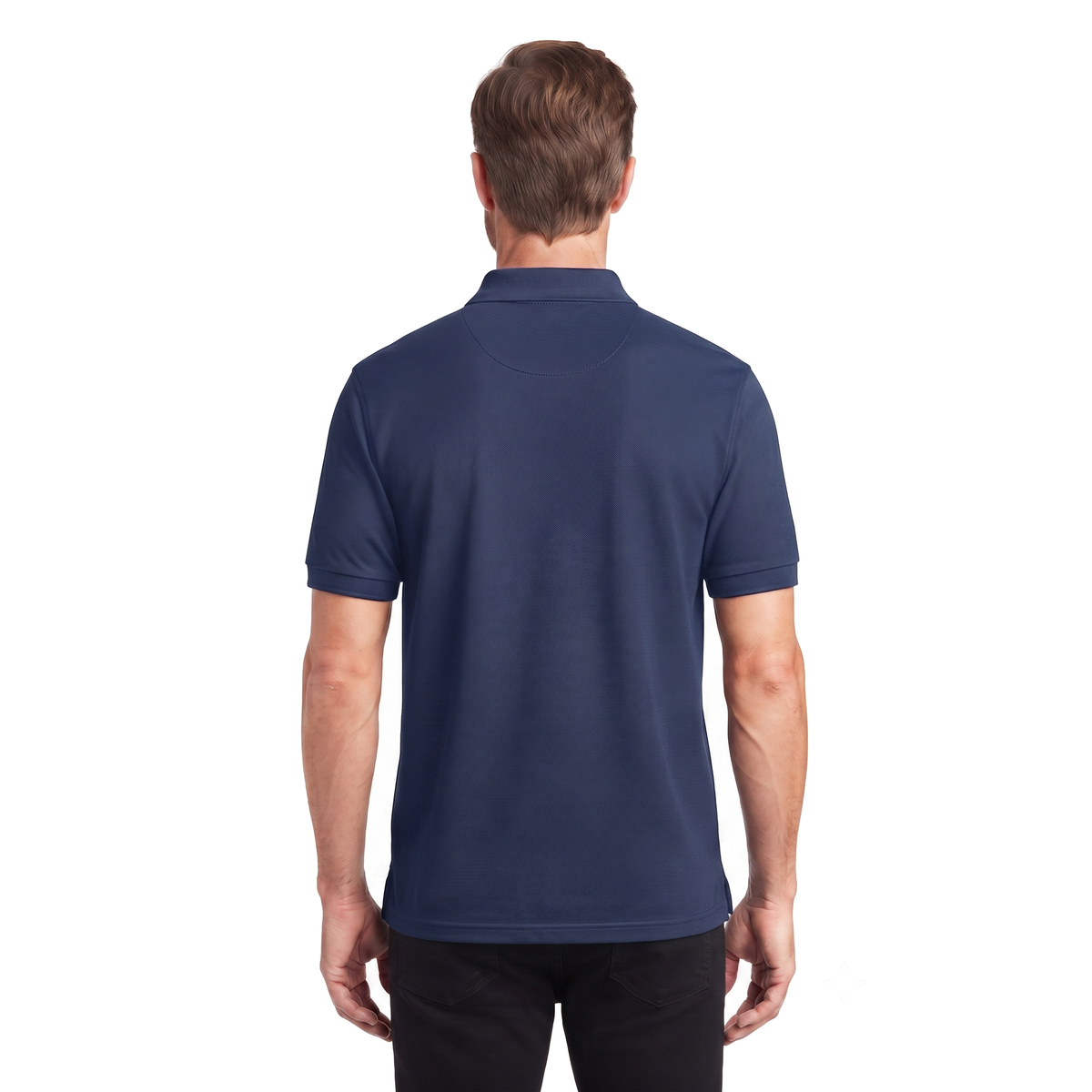 Playera Tipo Polo Fruit of the Loom Caballero Casual Premium Azul Marino