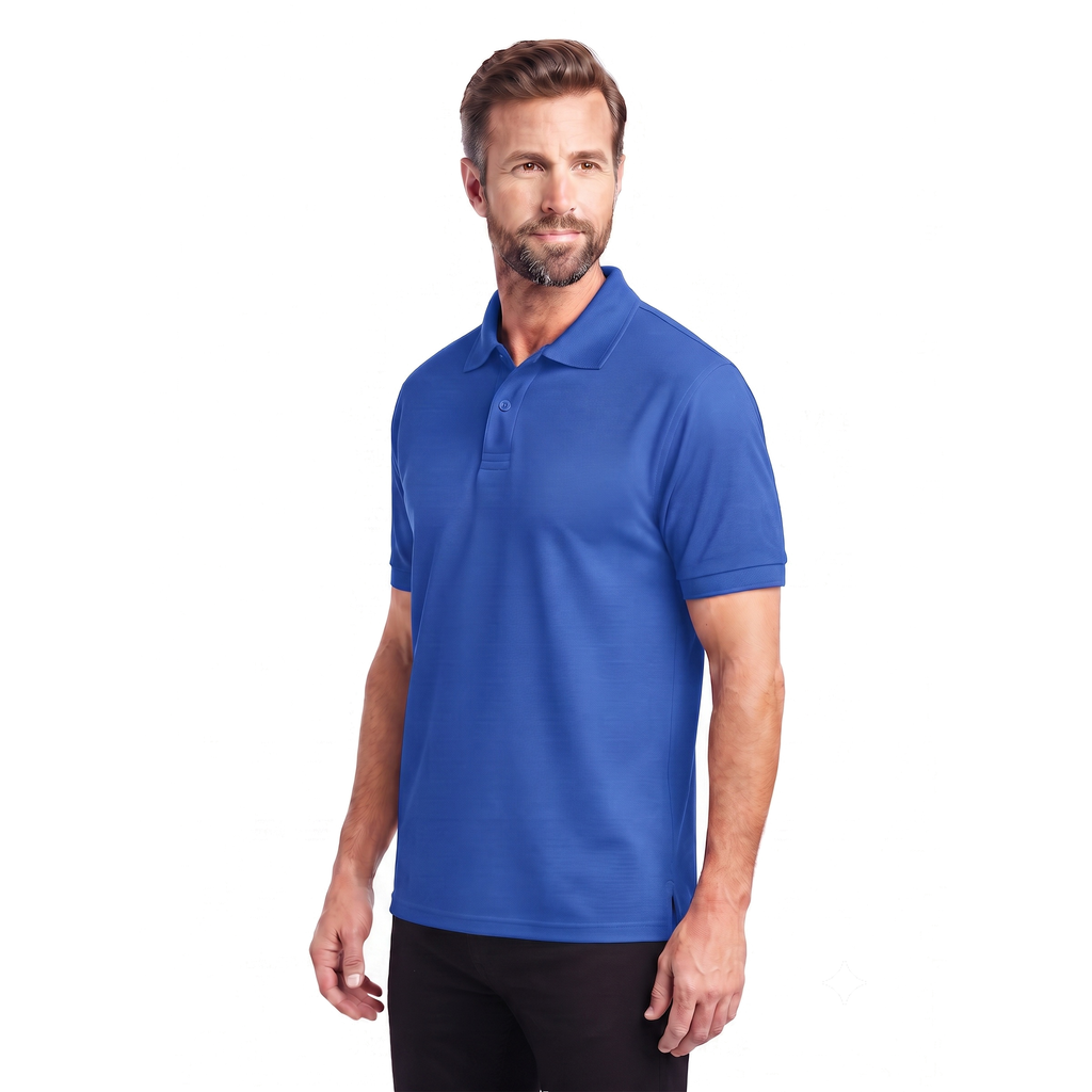 Playera Tipo Polo Fruit of the Loom Caballero Casual Premium Azul Royal