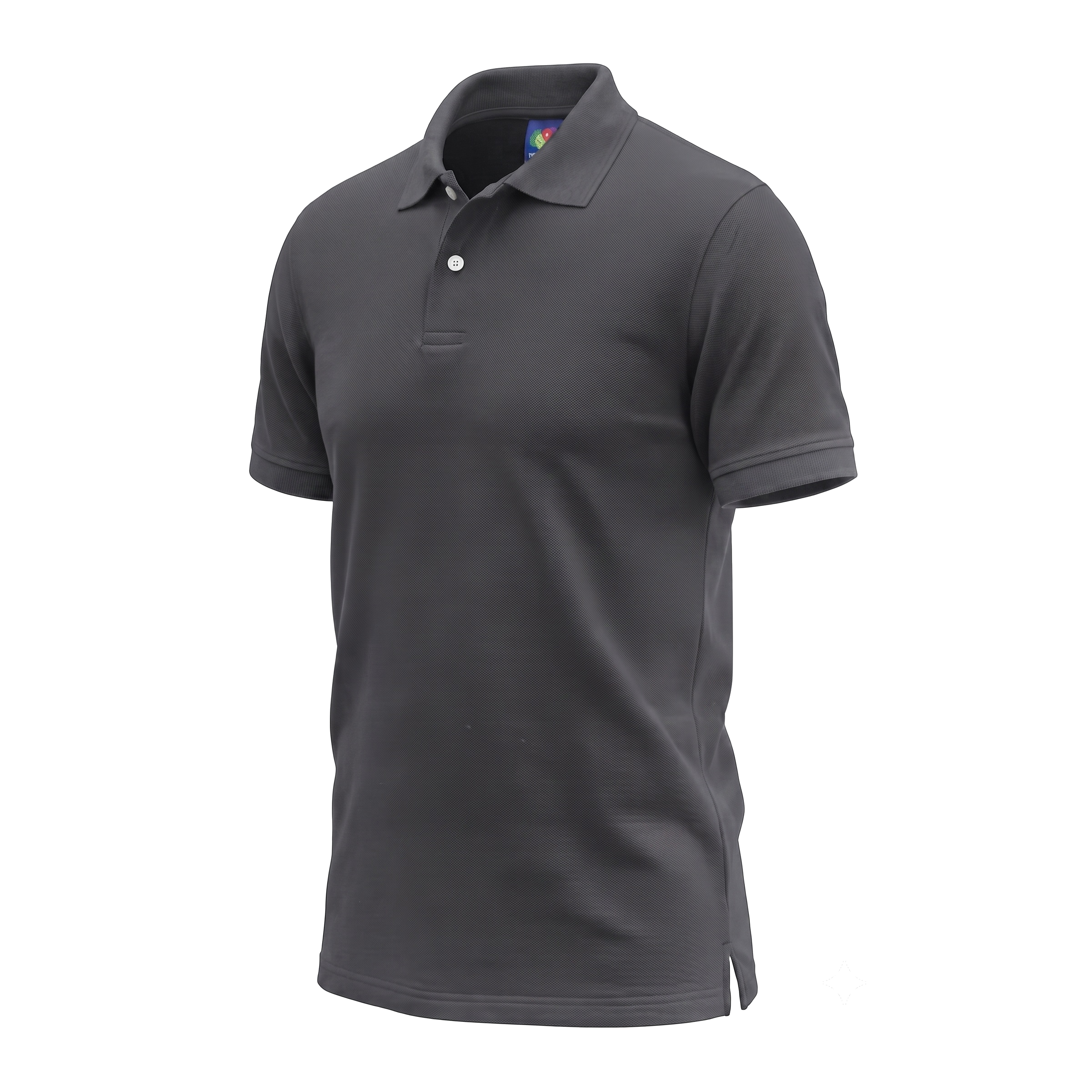 Playera Tipo Polo Fruit of the Loom Caballero Casual Premium Gris Oscuro