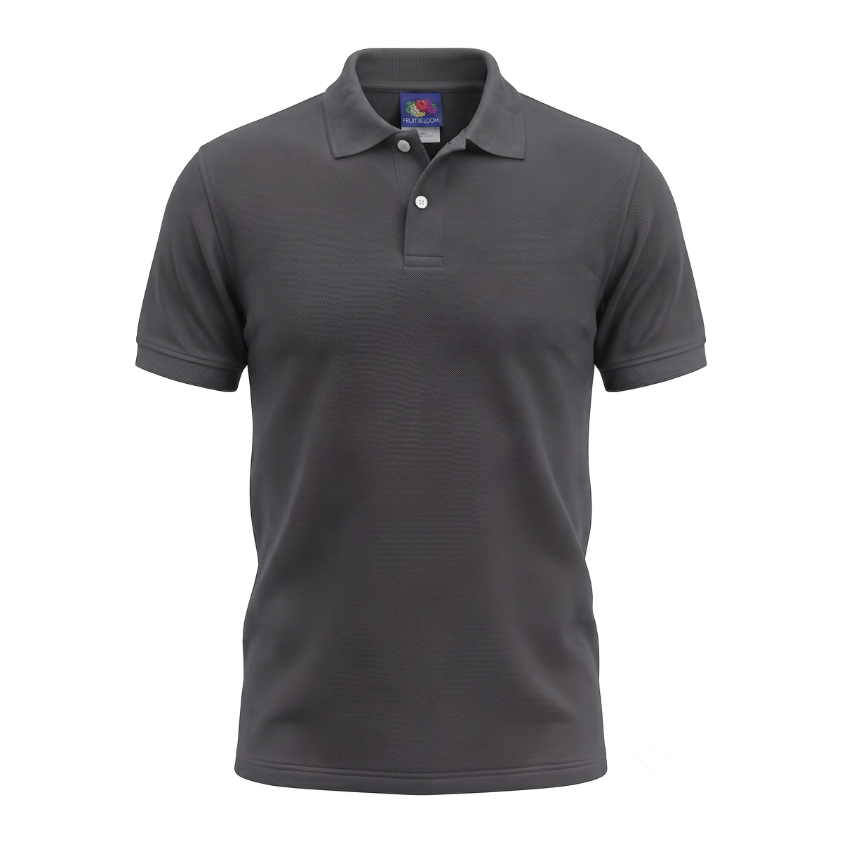 Playera Tipo Polo Fruit of the Loom Caballero Casual Premium Gris Oscuro
