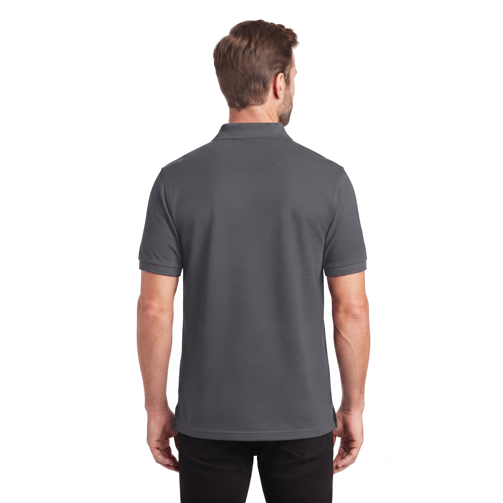 Playera Tipo Polo Fruit of the Loom Caballero Casual Premium Gris Oscuro