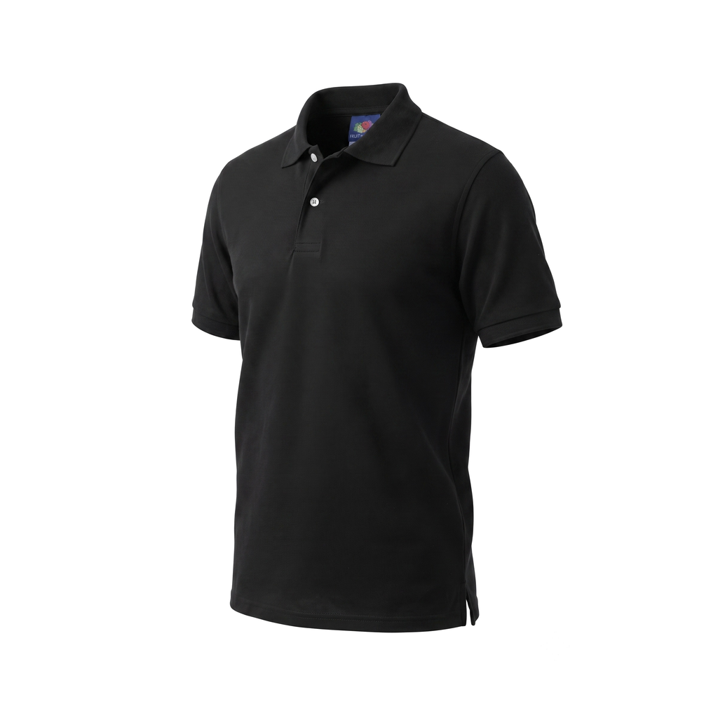 Playera Tipo Polo Fruit of the Loom Caballero Casual Premium Negro