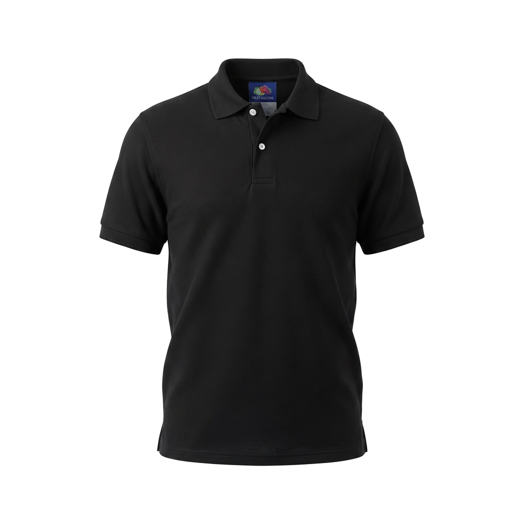Playera Tipo Polo Fruit of the Loom Caballero Casual Premium Negro