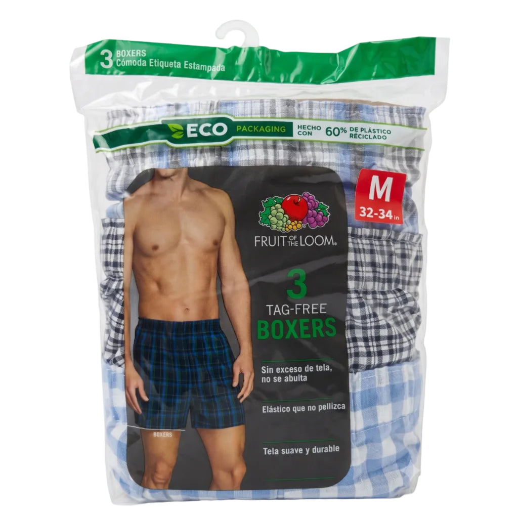 Boxer Fruit of the Loom Caballero 3Pack 535M Cuadros
