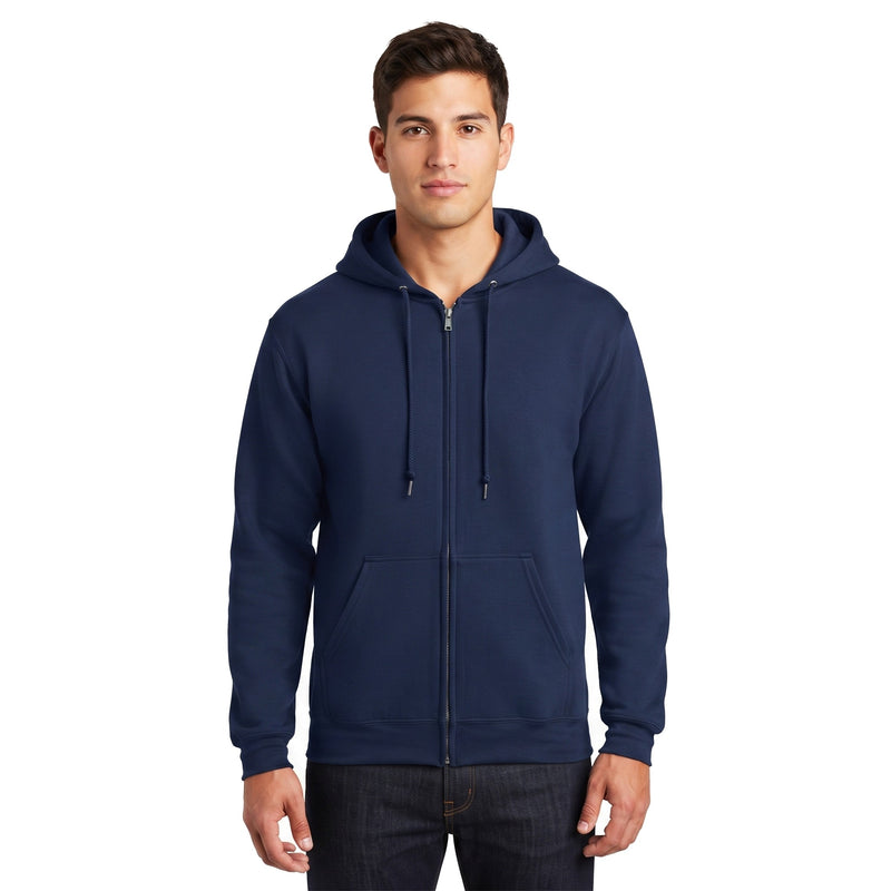 Sudadera Jerzees Con Cierre y Capucha Caballero Q6000 Azul marino