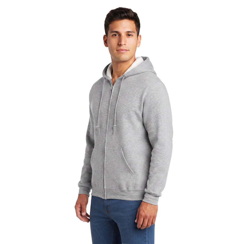 Sudadera Jerzees Con Cierre y Capucha Caballero Q6000 Gris