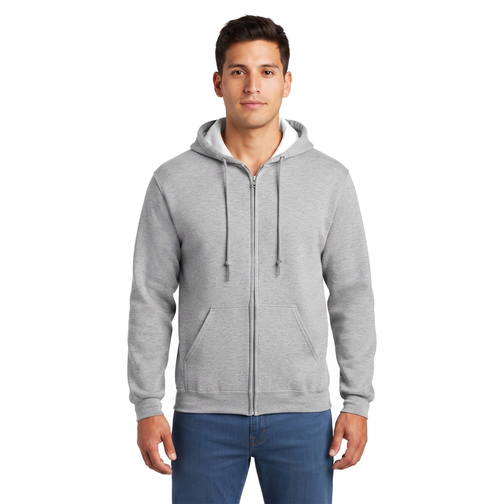 Sudadera Jerzees Con Cierre y Capucha Caballero Q6000 Gris