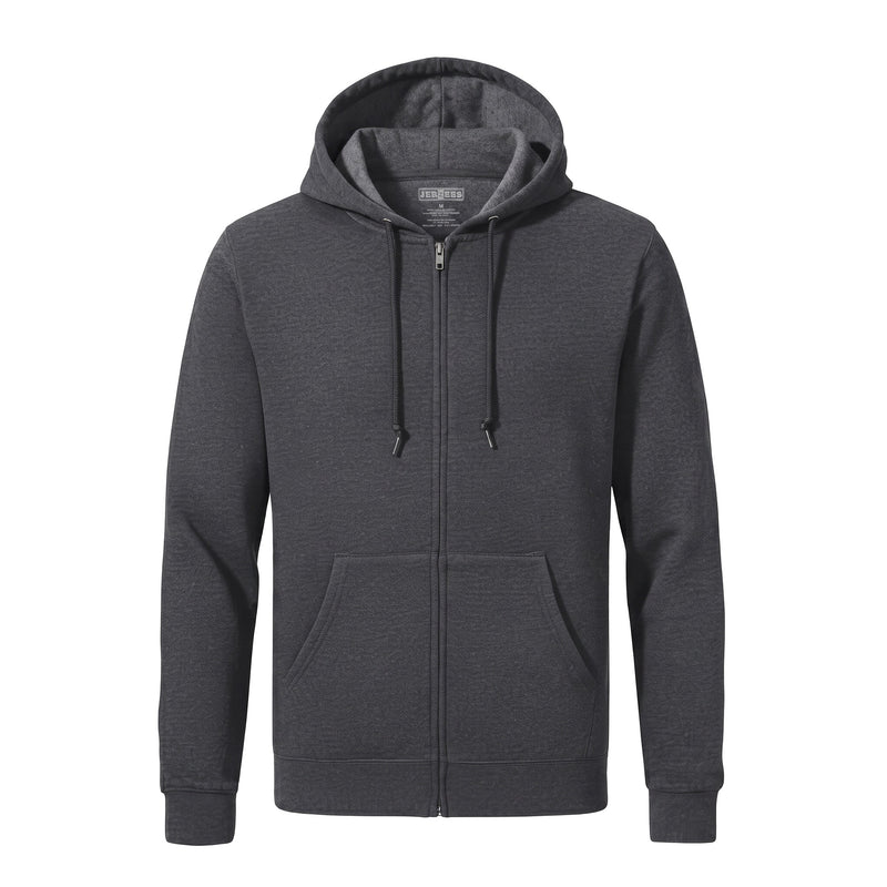 Sudadera Jerzees Con Cierre y Capucha Caballero Q6000 Gris oscuro
