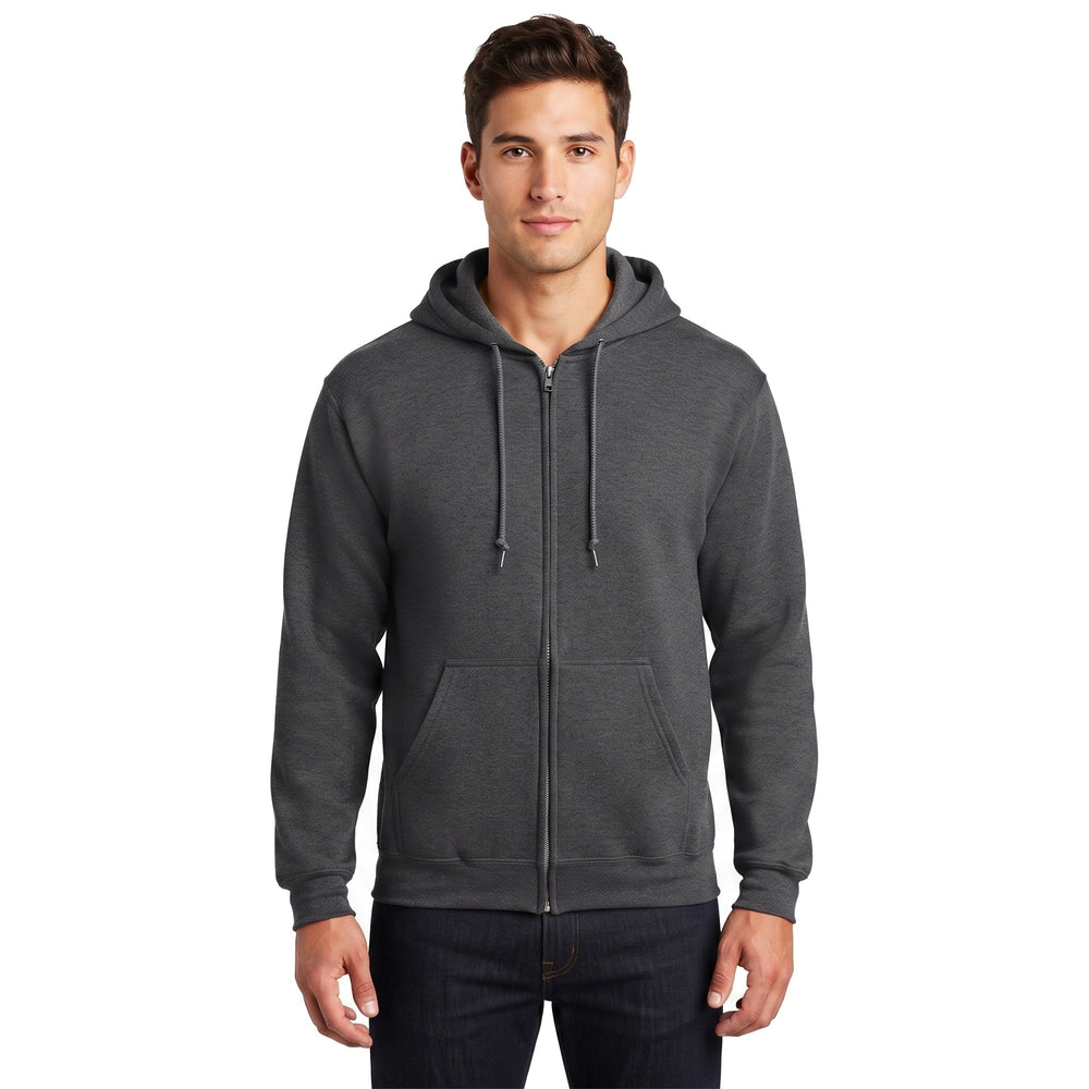 Sudadera Jerzees Con Cierre y Capucha Caballero Q6000 Gris oscuro