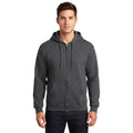 Sudadera Jerzees Con Cierre y Capucha Caballero Q6000 Gris oscuro