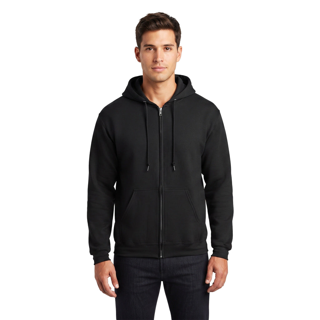 Sudadera Jerzees Con Cierre y Capucha Caballero Q6000 Negro