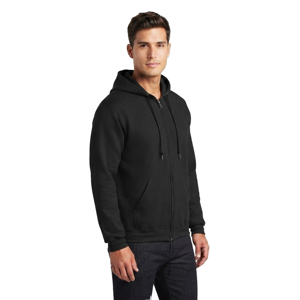 Sudadera Jerzees Con Cierre y Capucha Caballero Q6000 Negro
