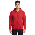 Sudadera Jerzees Con Cierre y Capucha Caballero Q6000 Rojo