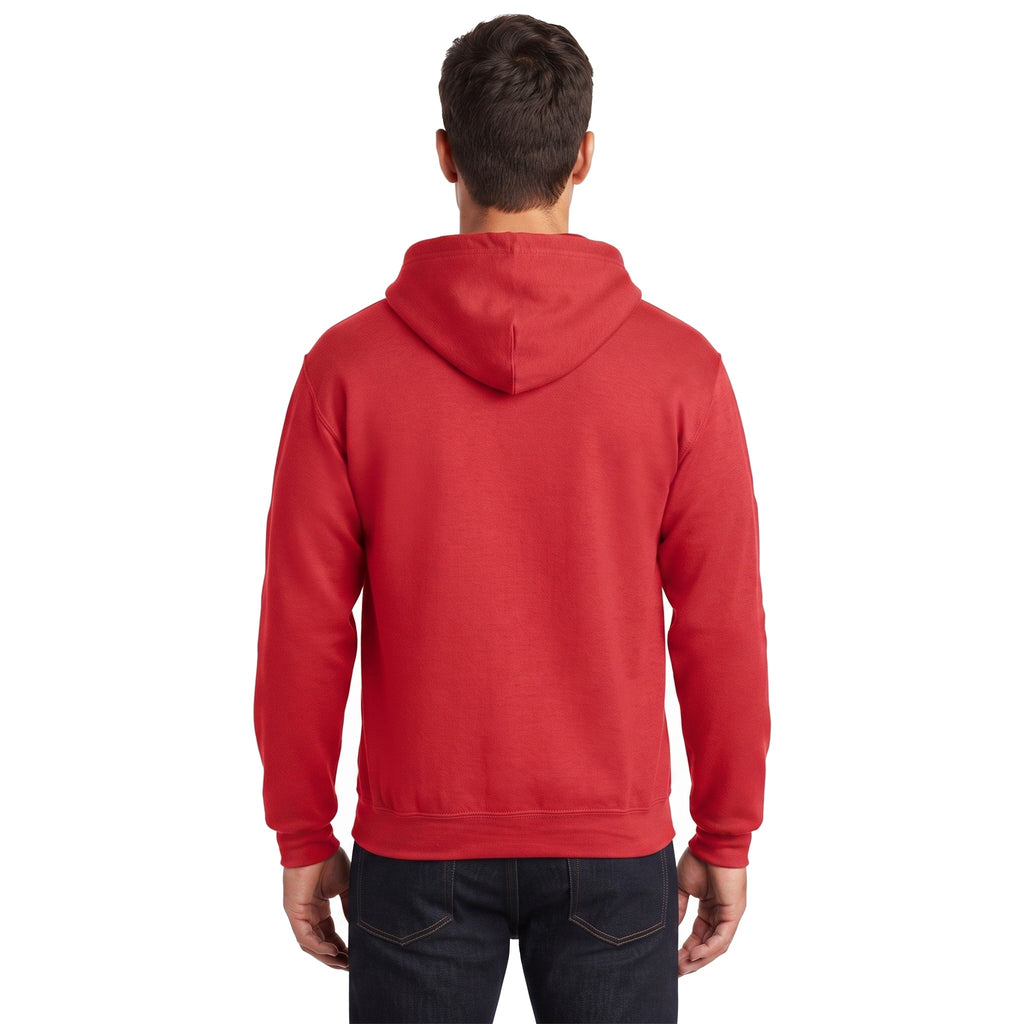 Sudadera Jerzees Con Cierre y Capucha Caballero Q6000 Rojo