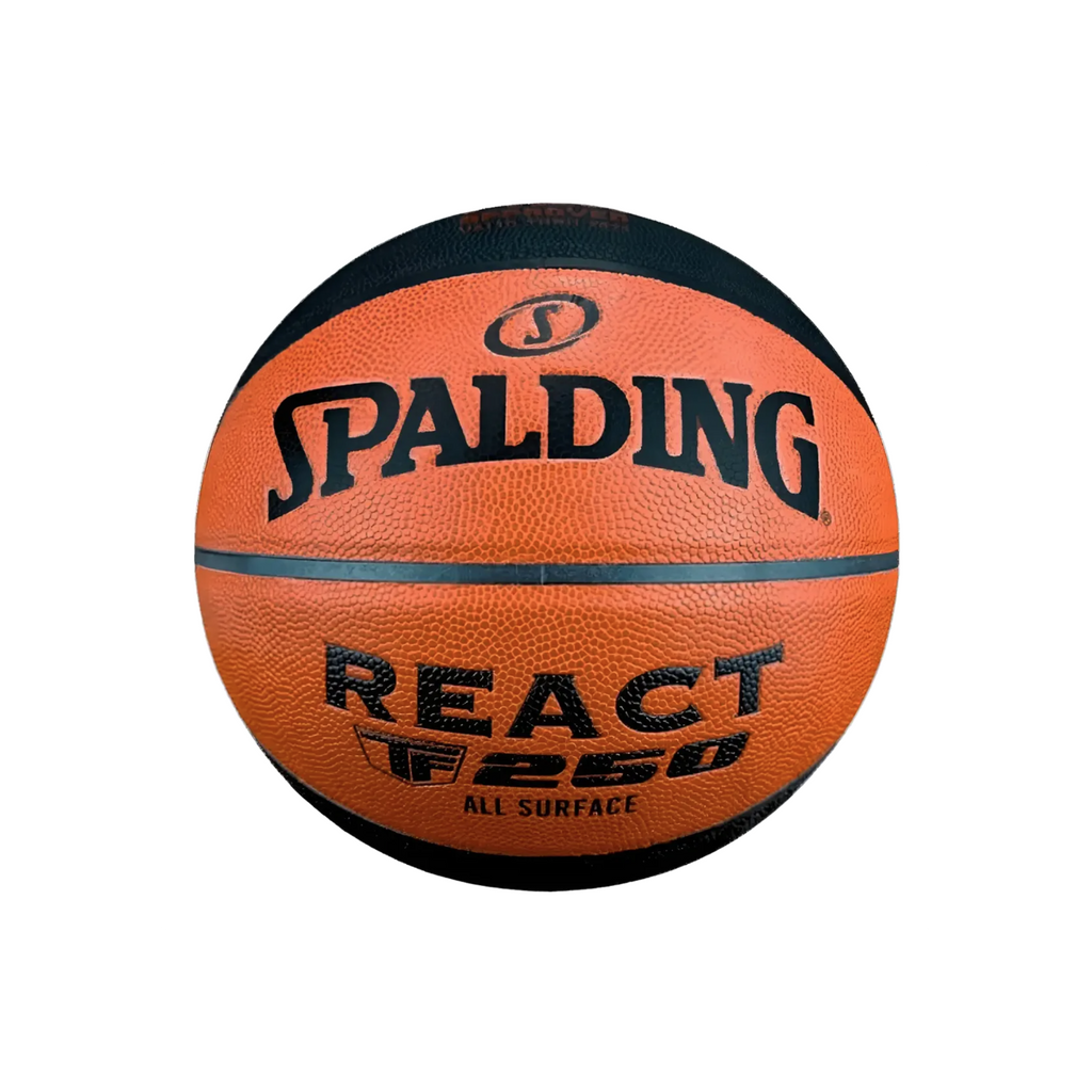 Balón de Básquetbol Spalding React Fiba TF-250 Medida 7 Color Naranja/Negro