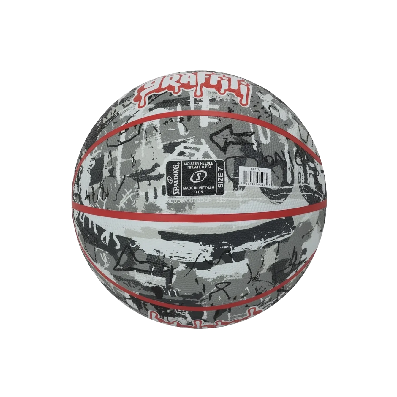 Balón de Básquetbol Spalding Graffiti Medida 7 Color Negro/Rojo