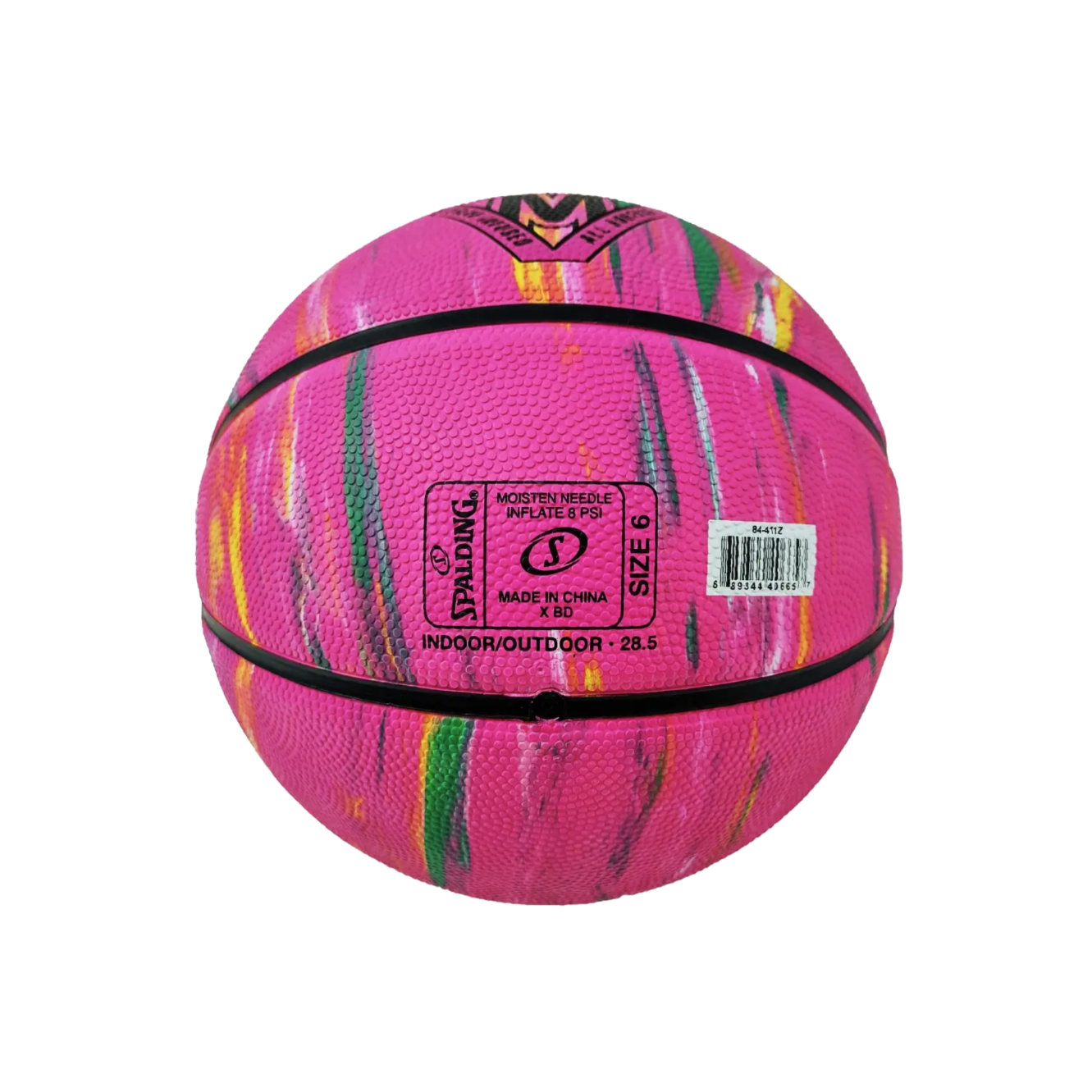 Balón de Básquetbol Spalding Marble Series Medida 6 Color Rosa