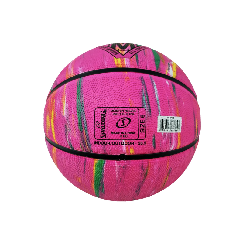Balón de Básquetbol Spalding Marble Series Medida 6 Color Rosa