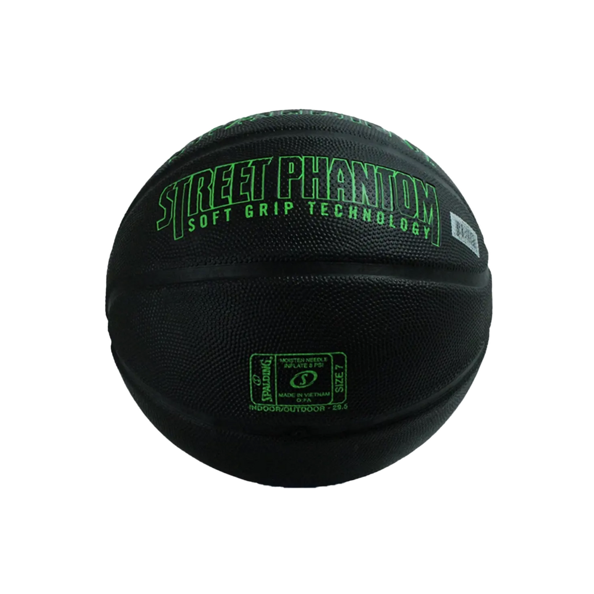 Balón de Básquetbol Spalding Phantom Medida 7 Color Verde/Negro