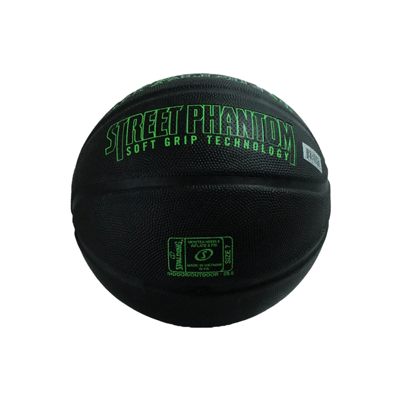 Balón de Básquetbol Spalding Phantom Medida 7 Color Verde/Negro
