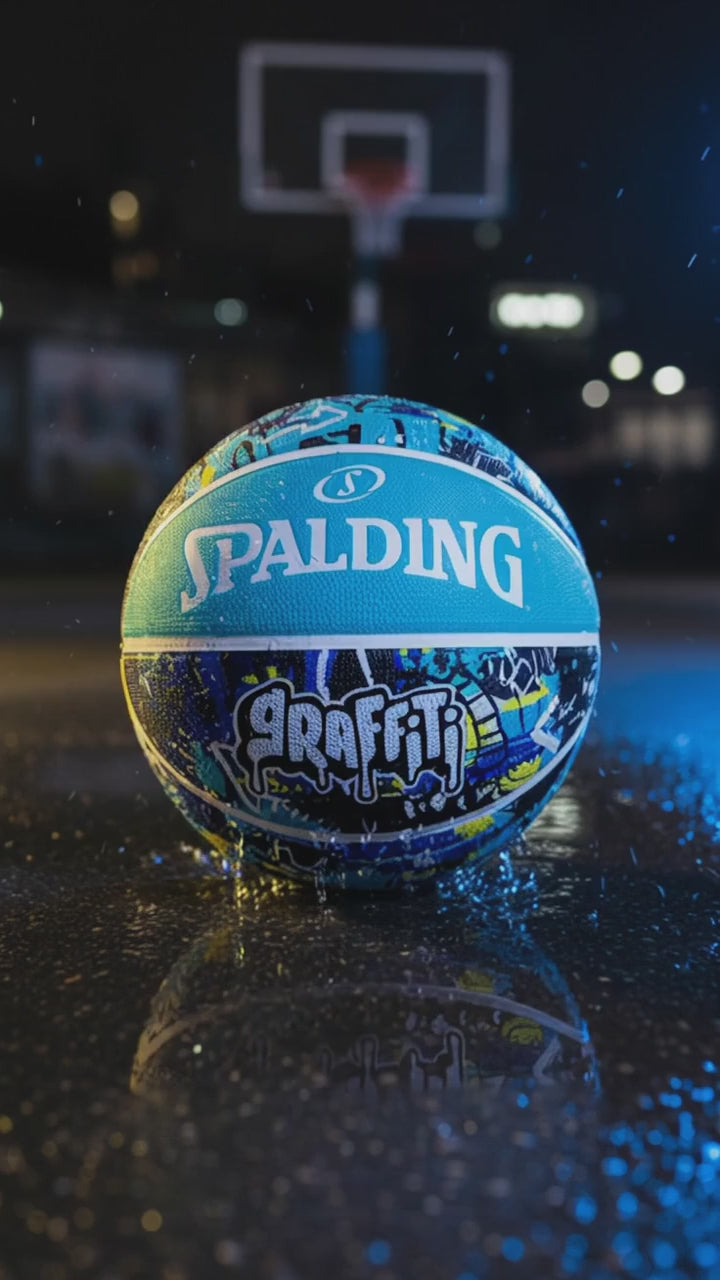 Balón de Básquetbol Spalding Graffiti Medida 7 Color Negro/Azul